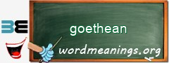 WordMeaning blackboard for goethean